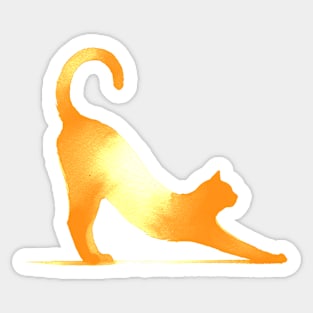 stretching cat Sticker